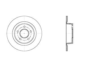 Akebono BN-0562 - Тормозной диск abcparts.ee
