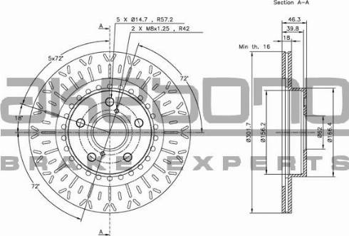 Akebono BN-0733 - Тормозной диск abcparts.ee