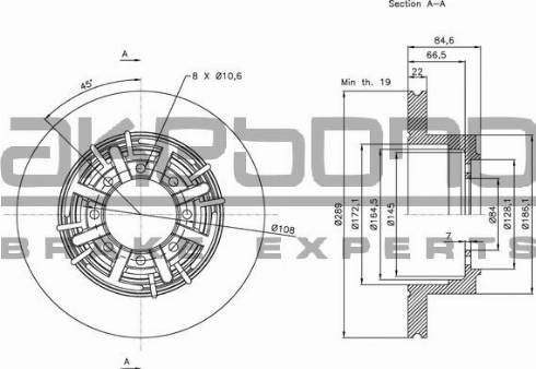 Akebono BN-0777E - Тормозной диск abcparts.ee