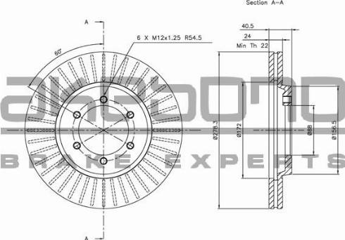 Akebono BN-1178 - Тормозной диск abcparts.ee