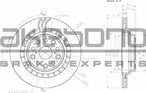 Akebono BN-1287 - Тормозной диск abcparts.ee