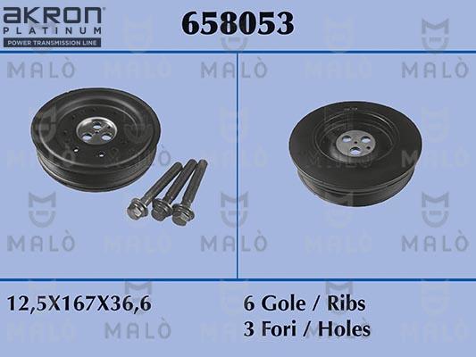 AKRON-MALÒ 658053 - Шкив коленчатого вала abcparts.ee