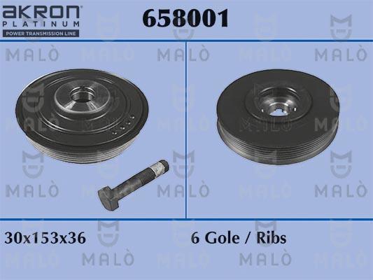 AKRON-MALÒ 658001 - Шкив коленчатого вала abcparts.ee