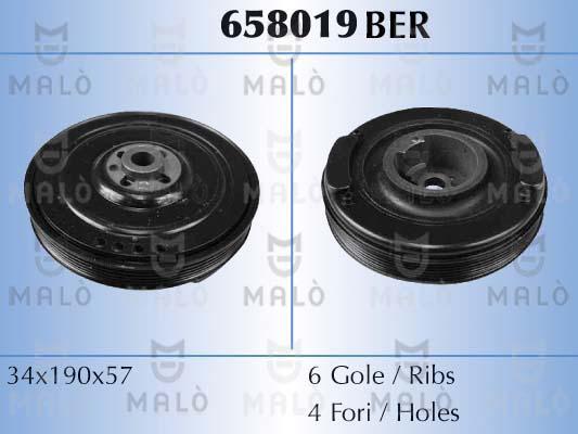 AKRON-MALÒ 658019BER - Шкив коленчатого вала abcparts.ee
