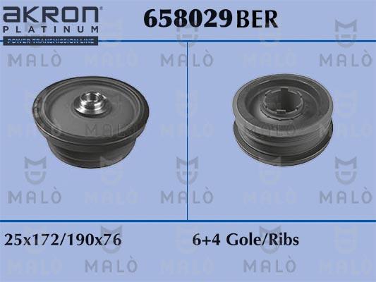 AKRON-MALÒ 658029BER - Шкив коленчатого вала abcparts.ee
