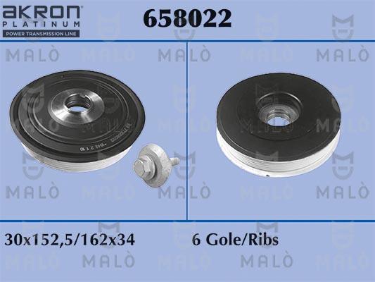 AKRON-MALÒ 658022 - Шкив коленчатого вала abcparts.ee