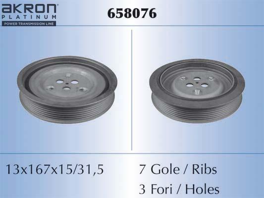 AKRON-MALÒ 658076 - Шкив коленчатого вала abcparts.ee