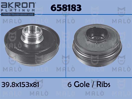 AKRON-MALÒ 658183 - Шкив коленчатого вала abcparts.ee