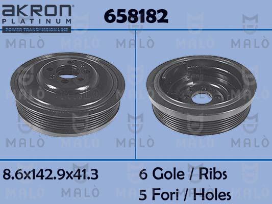 AKRON-MALÒ 658182 - Шкив коленчатого вала abcparts.ee