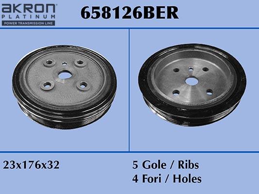 AKRON-MALÒ 658126BER - Шкив коленчатого вала abcparts.ee