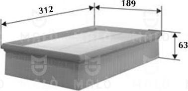 AKRON-MALÒ 1500462 - Воздушный фильтр двигателя abcparts.ee