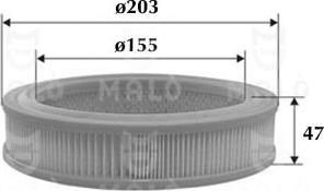 AKRON-MALÒ 1500436 - Воздушный фильтр двигателя abcparts.ee