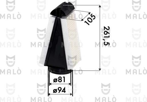 AKRON-MALÒ 1500682 - Воздушный фильтр двигателя abcparts.ee