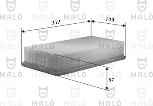 AKRON-MALÒ 1500094 - Воздушный фильтр двигателя abcparts.ee