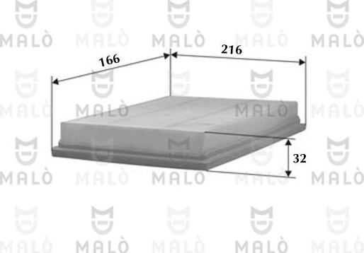 AKRON-MALÒ 1500020 - Воздушный фильтр двигателя abcparts.ee