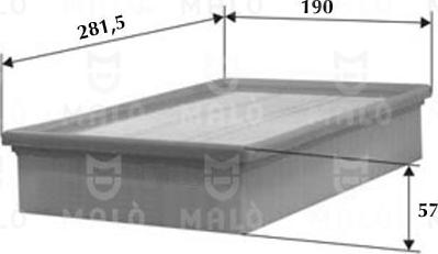 AKRON-MALÒ 1500169 - Воздушный фильтр двигателя abcparts.ee