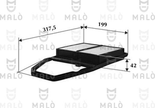 AKRON-MALÒ 1500328 - Воздушный фильтр двигателя abcparts.ee