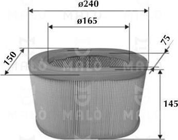 AKRON-MALÒ 1500213 - Воздушный фильтр двигателя abcparts.ee