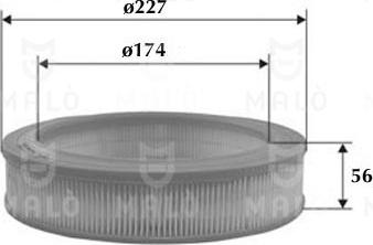 AKRON-MALÒ 1500228 - Воздушный фильтр двигателя abcparts.ee