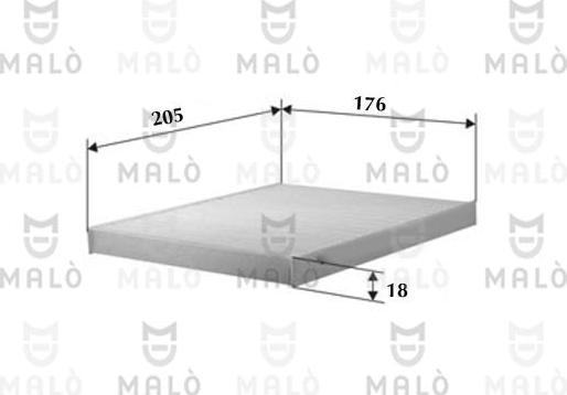 AKRON-MALÒ 1530781 - Фильтр воздуха в салоне abcparts.ee