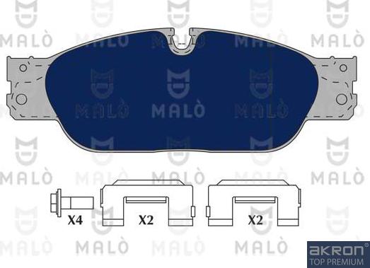 AKRON-MALÒ 1050424 - Тормозные колодки, дисковые, комплект abcparts.ee