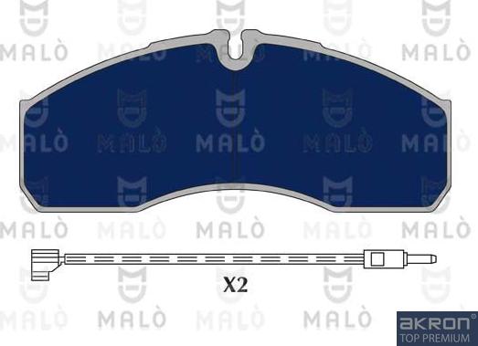 AKRON-MALÒ 1050617 - Тормозные колодки, дисковые, комплект abcparts.ee