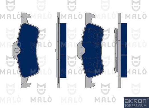 AKRON-MALÒ 1050086 - Тормозные колодки, дисковые, комплект abcparts.ee