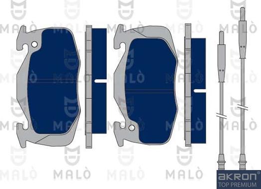 AKRON-MALÒ 1050147 - Тормозные колодки, дисковые, комплект abcparts.ee