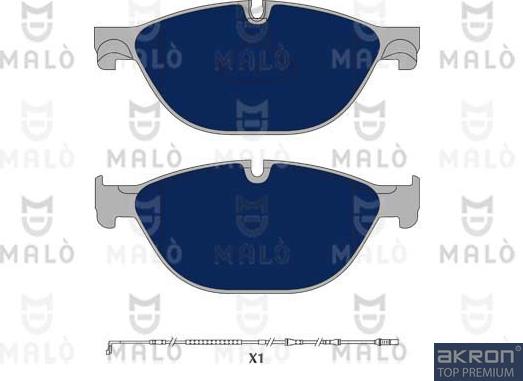 AKRON-MALÒ 1050872 - Тормозные колодки, дисковые, комплект abcparts.ee