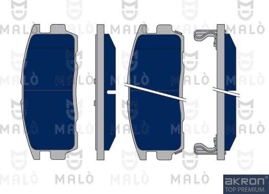AKRON-MALÒ 1050260 - Тормозные колодки, дисковые, комплект abcparts.ee