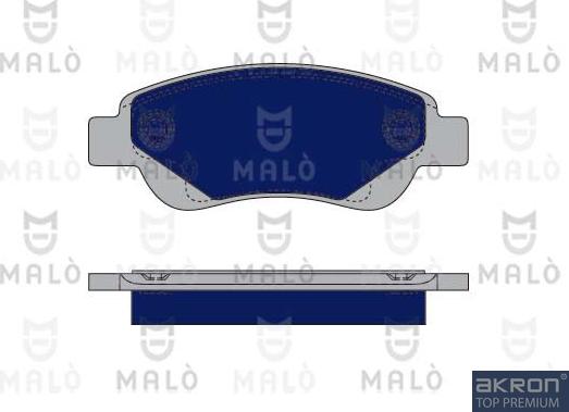 AKRON-MALÒ 1050207 - Тормозные колодки, дисковые, комплект abcparts.ee