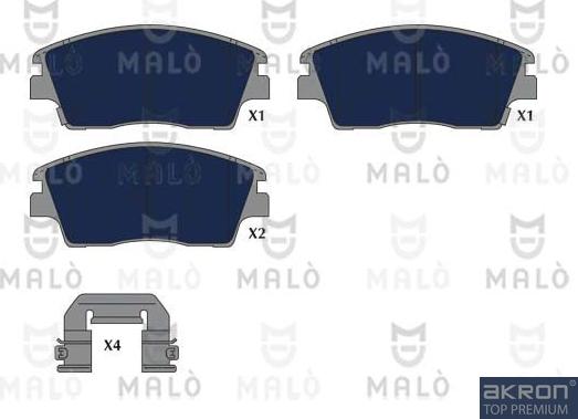 AKRON-MALÒ 1051199 - Тормозные колодки, дисковые, комплект abcparts.ee