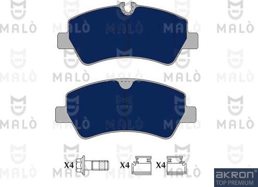 AKRON-MALÒ 1051162 - Тормозные колодки, дисковые, комплект abcparts.ee