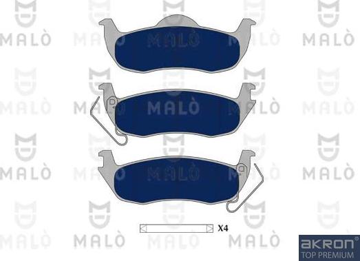 AKRON-MALÒ 1051105 - Тормозные колодки, дисковые, комплект abcparts.ee