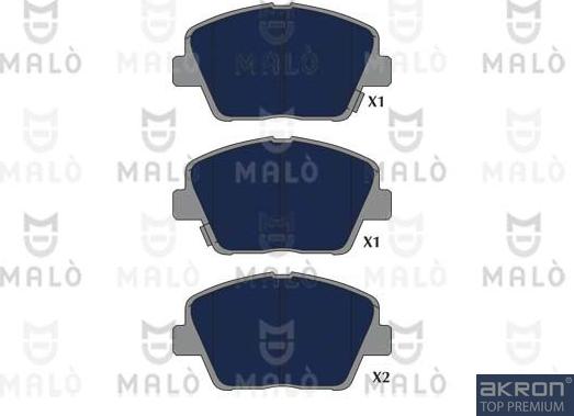 AKRON-MALÒ 1051350 - Тормозные колодки, дисковые, комплект abcparts.ee