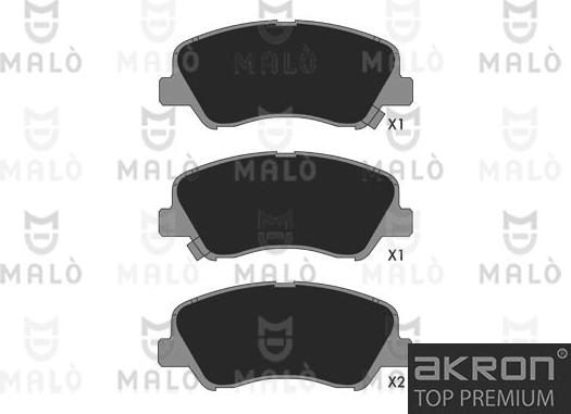 AKRON-MALÒ 1051369 - Тормозные колодки, дисковые, комплект abcparts.ee