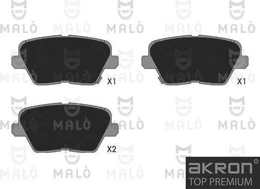 AKRON-MALÒ 1051368 - Тормозные колодки, дисковые, комплект abcparts.ee
