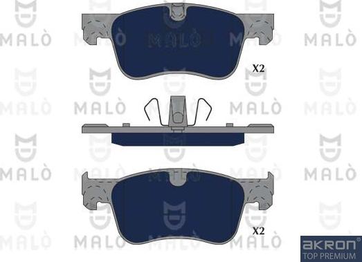 AKRON-MALÒ 1051312 - Тормозные колодки, дисковые, комплект abcparts.ee