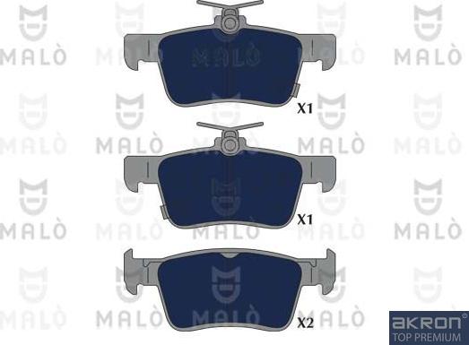 AKRON-MALÒ 1051256 - Тормозные колодки, дисковые, комплект abcparts.ee