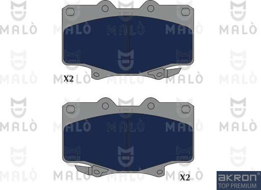 AKRON-MALÒ 1051208 - Тормозные колодки, дисковые, комплект abcparts.ee