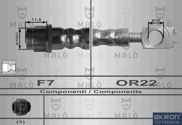AKRON-MALÒ 8966 - Тормозной шланг abcparts.ee