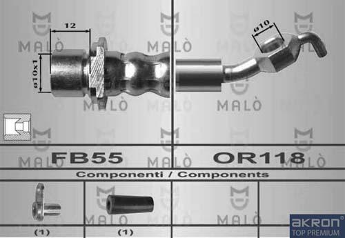 AKRON-MALÒ 80445 - Тормозной шланг abcparts.ee