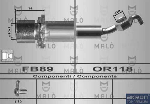 AKRON-MALÒ 80447 - Тормозной шланг abcparts.ee
