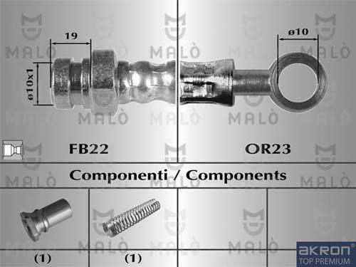 AKRON-MALÒ 80568 - Тормозной шланг abcparts.ee