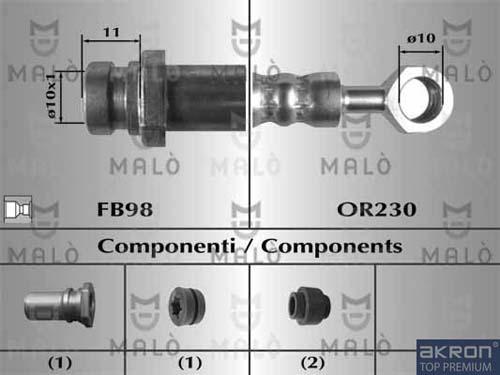 AKRON-MALÒ 80664 - Тормозной шланг abcparts.ee