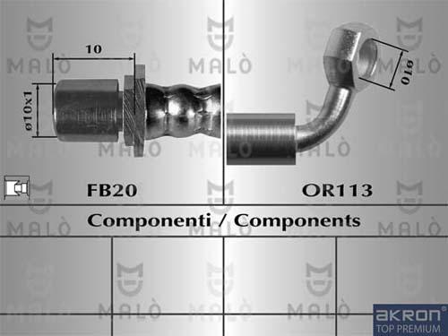 AKRON-MALÒ 80612 - Тормозной шланг abcparts.ee