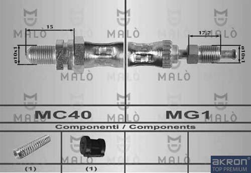 AKRON-MALÒ 80190 - Тормозной шланг abcparts.ee