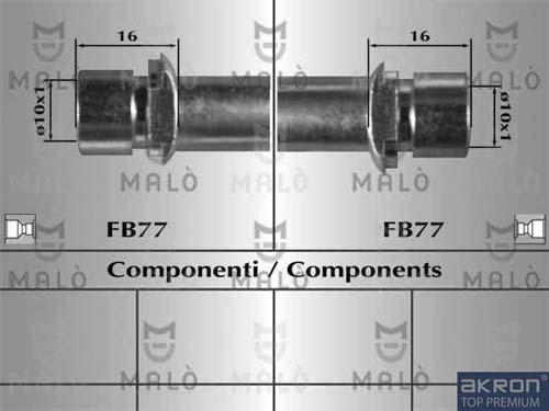AKRON-MALÒ 80882 - Тормозной шланг abcparts.ee