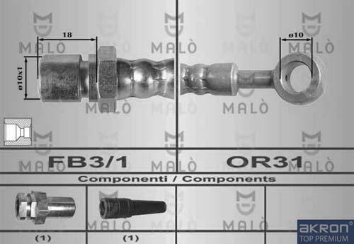 AKRON-MALÒ 80314 - Тормозной шланг abcparts.ee