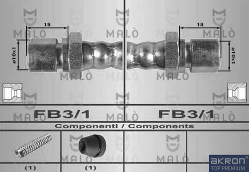 AKRON-MALÒ 80327 - Тормозной шланг abcparts.ee